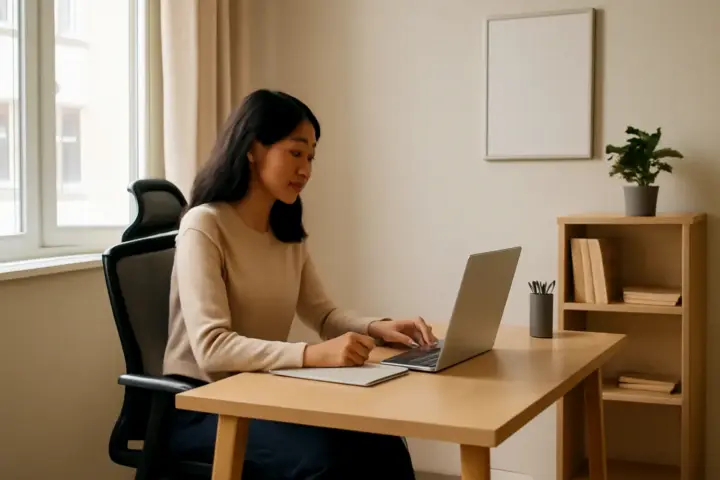 Không gian làm việc tại nhà: sắp xếp theo thứ đo được